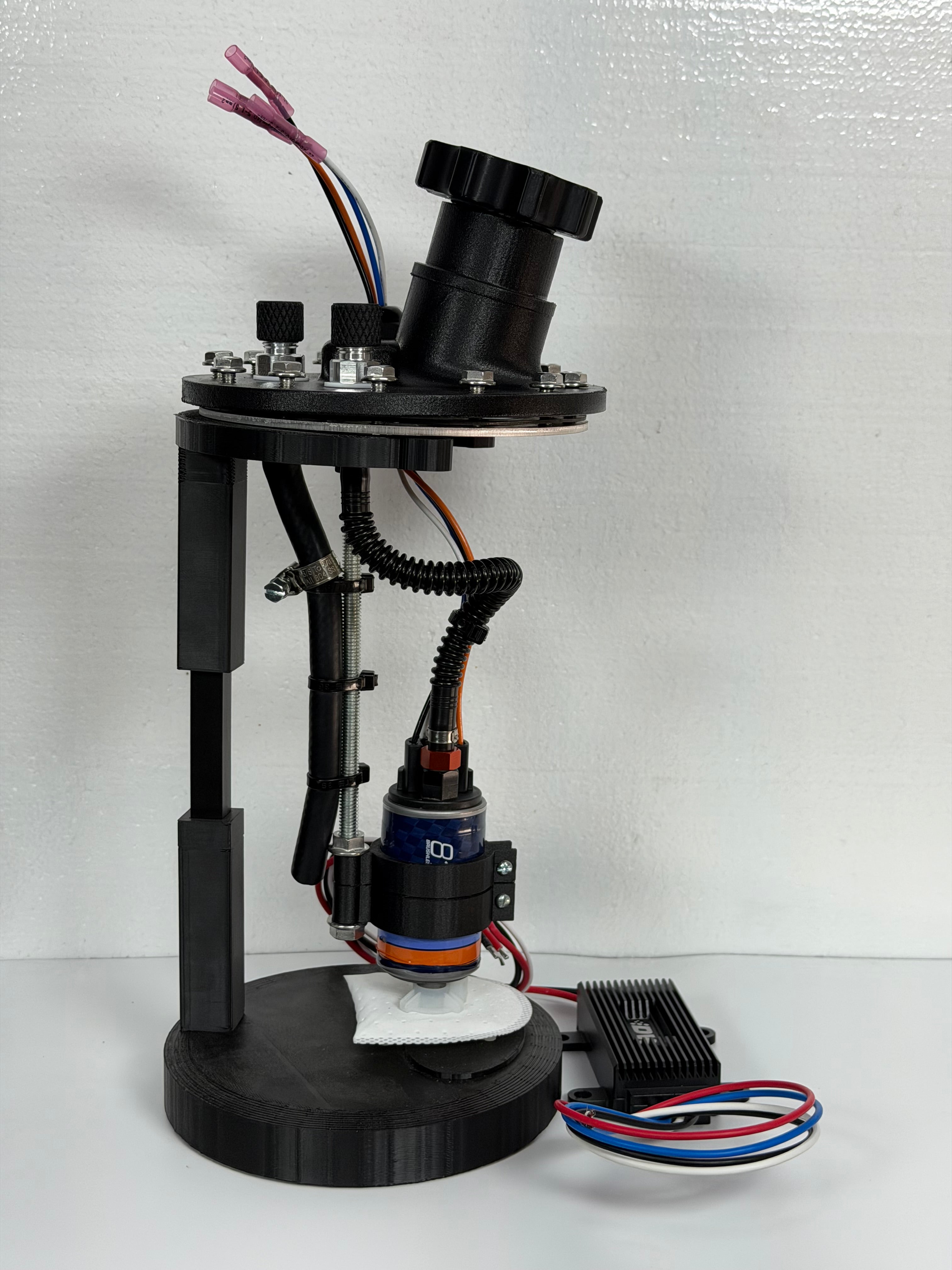 12 Bolt Universal Fuel Cell "Big Single" DW810 brushless Pump Fuel Hanger -Carbon Fiber 3D Printed