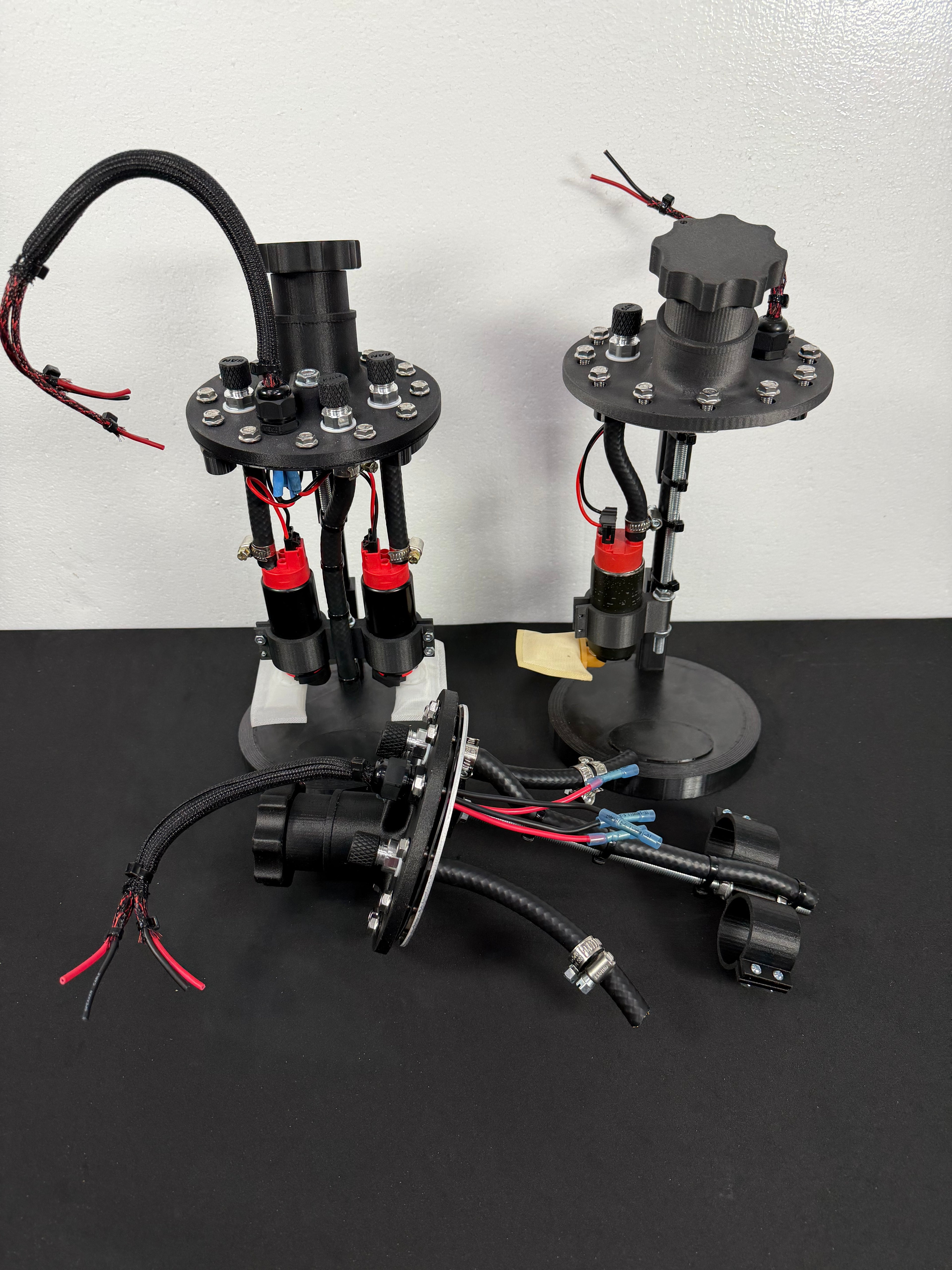 12 Bolt Universal Fuel Cell "Single" Pump Fuel Hanger -Carbon Fiber 3D Printed