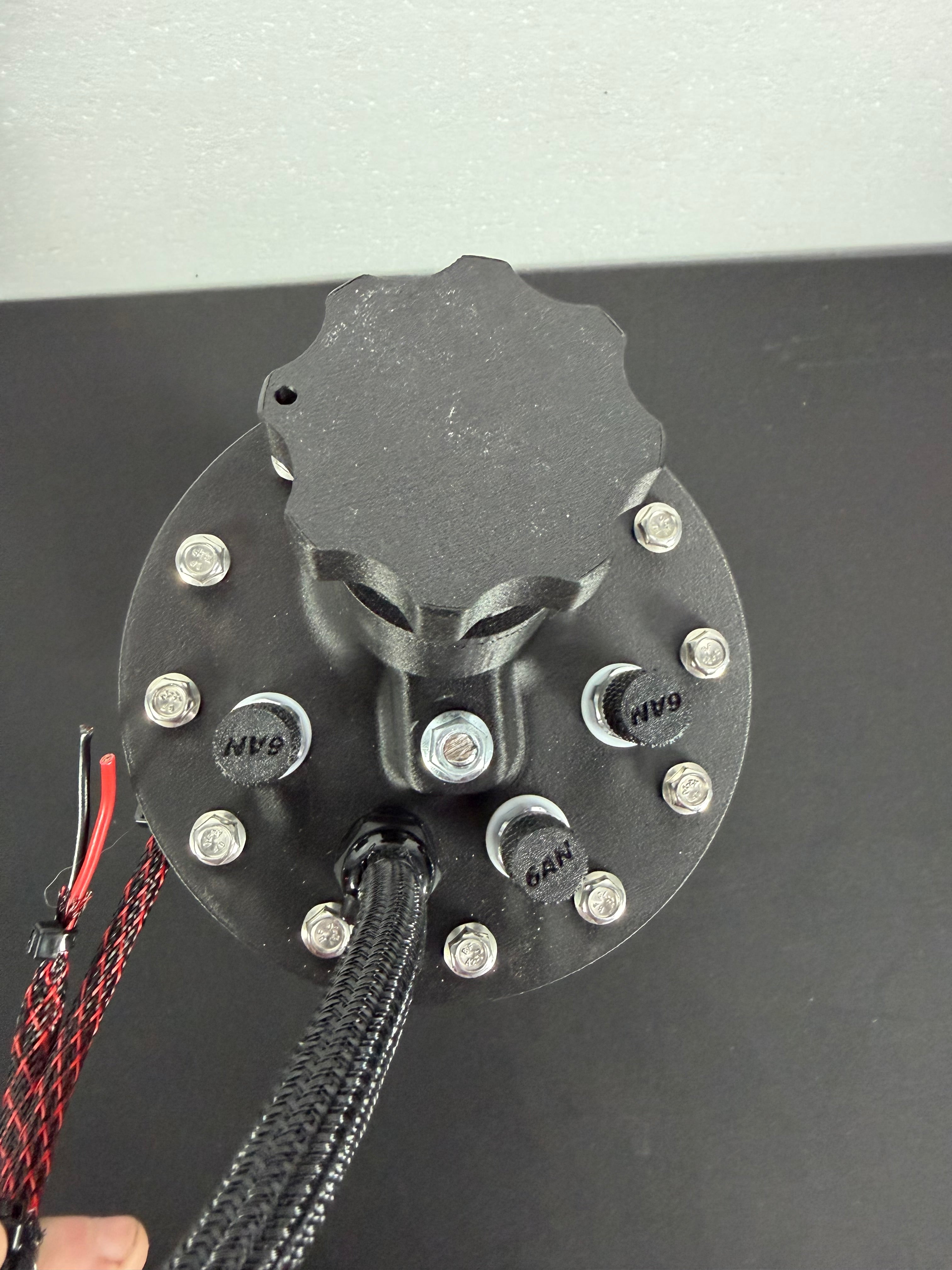 12 Bolt Universal Fuel Cell "Dual" Pump Fuel Hanger -Carbon Fiber 3D Printed