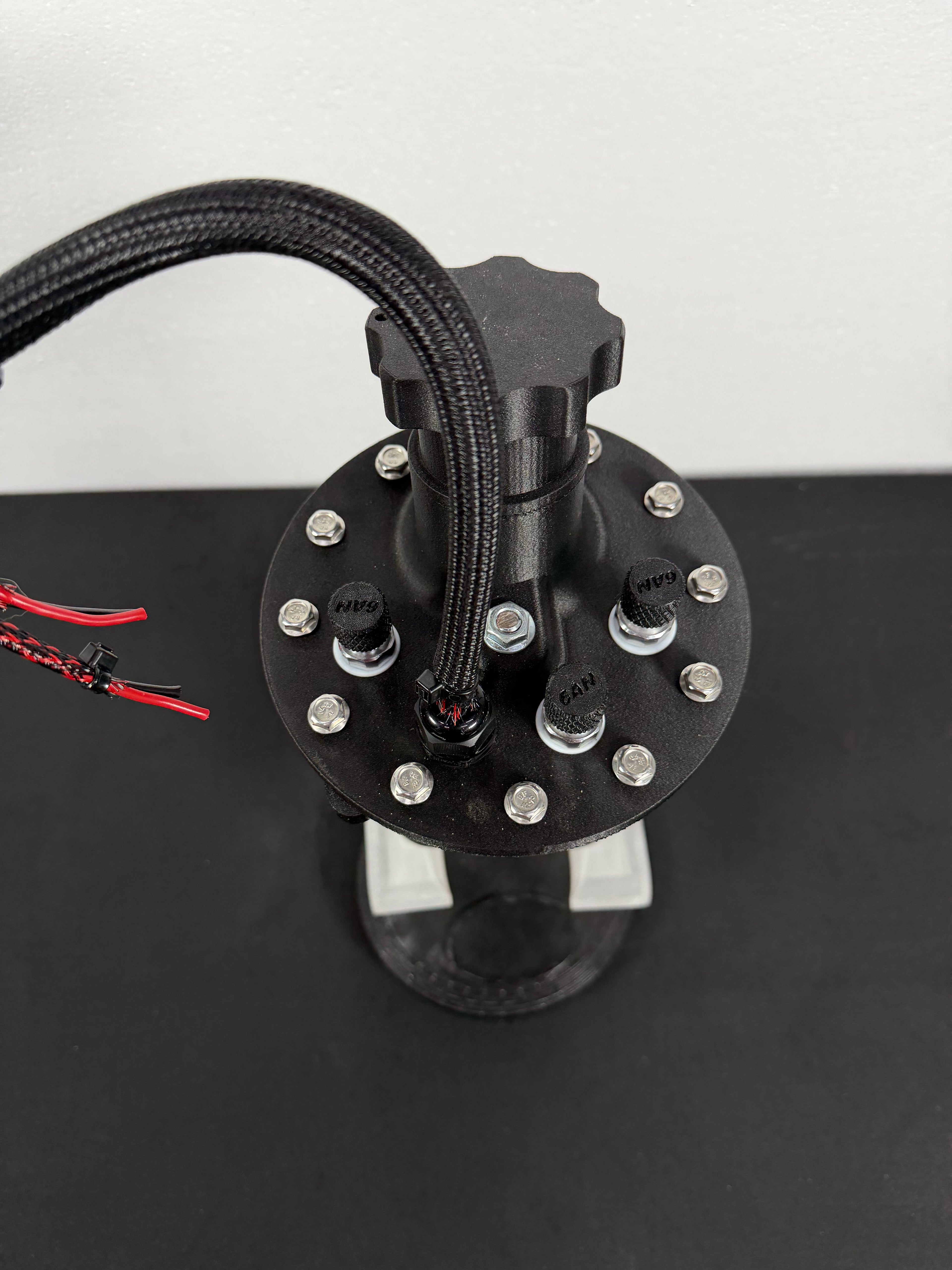 12 Bolt Universal Fuel Cell "Dual" Pump Fuel Hanger -Carbon Fiber 3D Printed