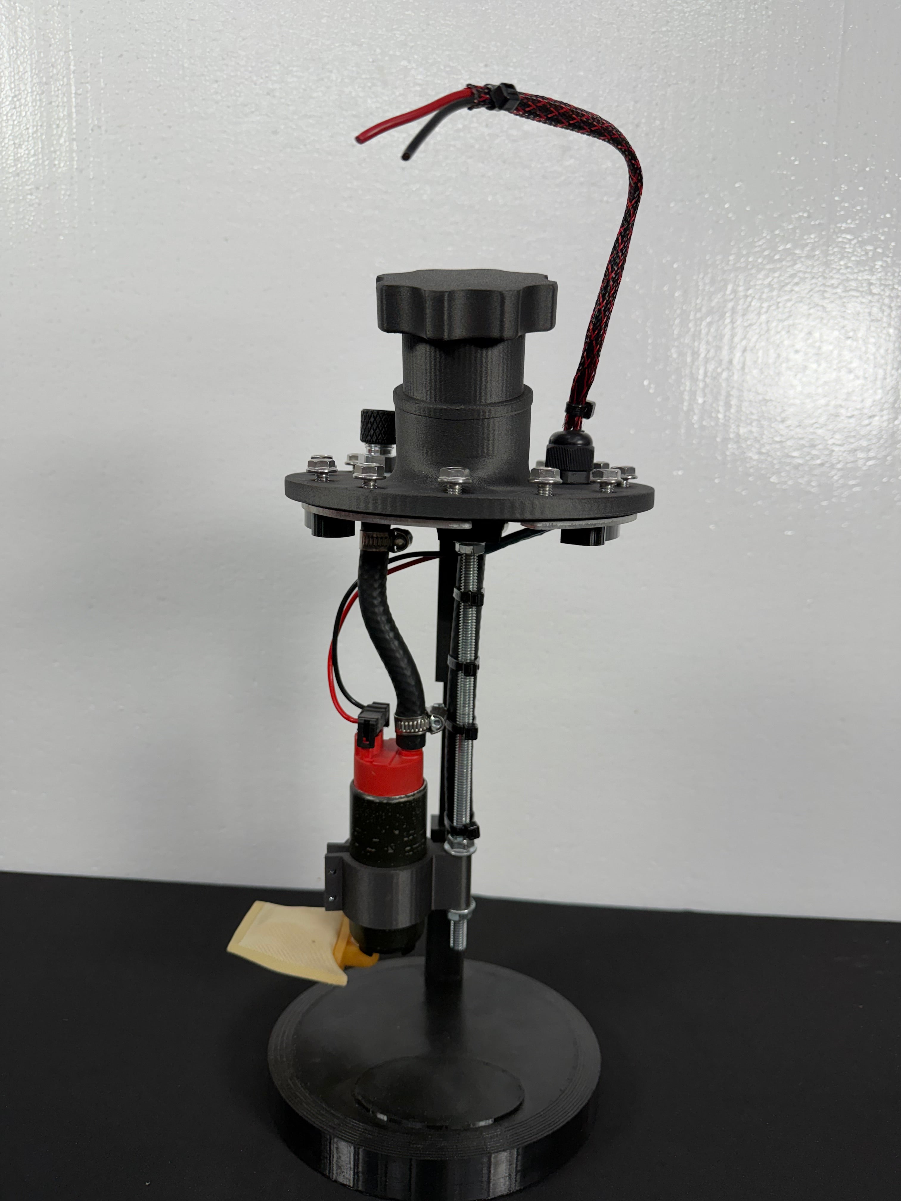 12 Bolt Universal Fuel Cell "Single" Pump Fuel Hanger -Carbon Fiber 3D Printed