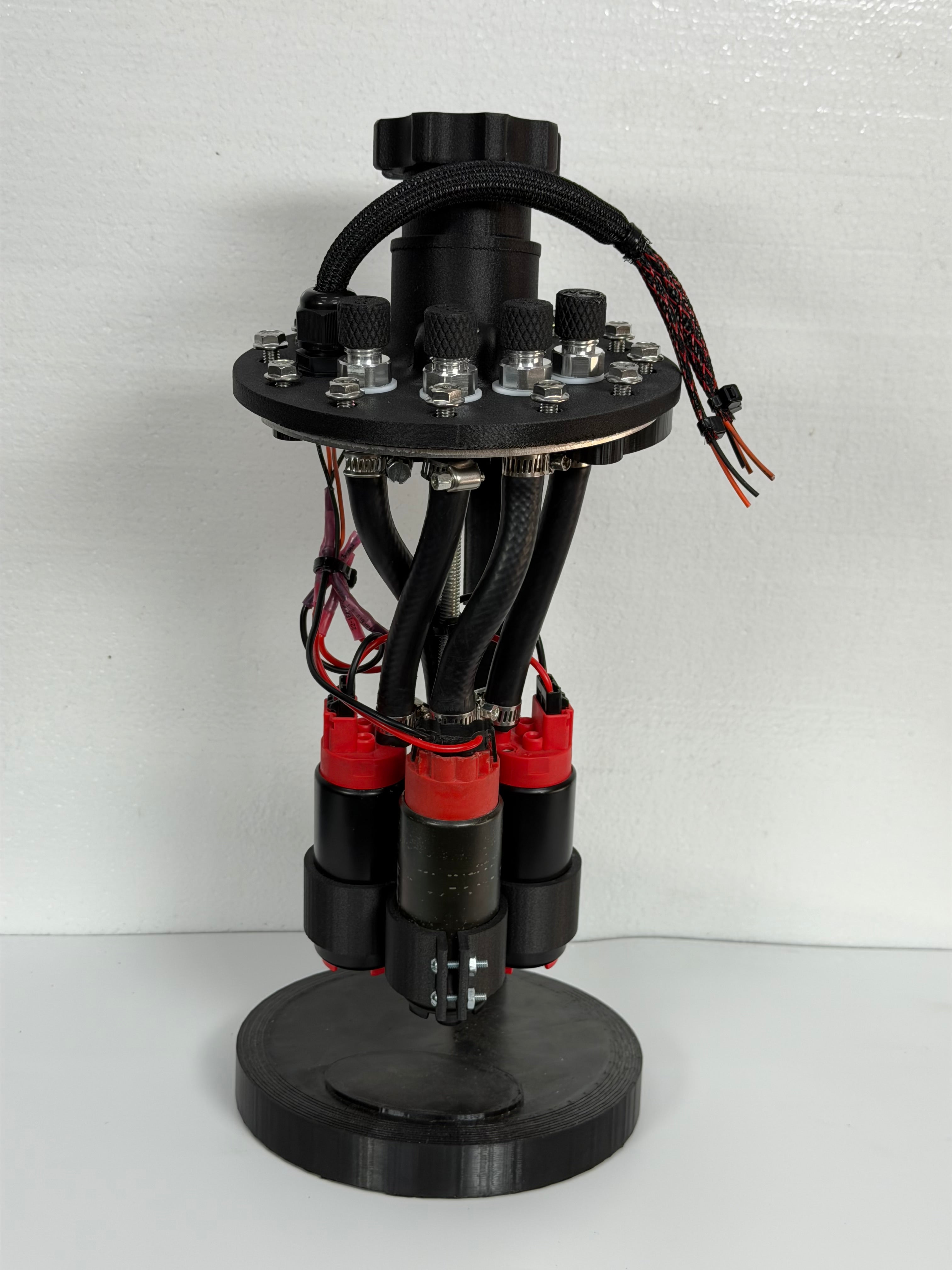 12 Bolt Universal Fuel Cell "Triple" Pump Fuel Hanger -Carbon Fiber 3D Printed