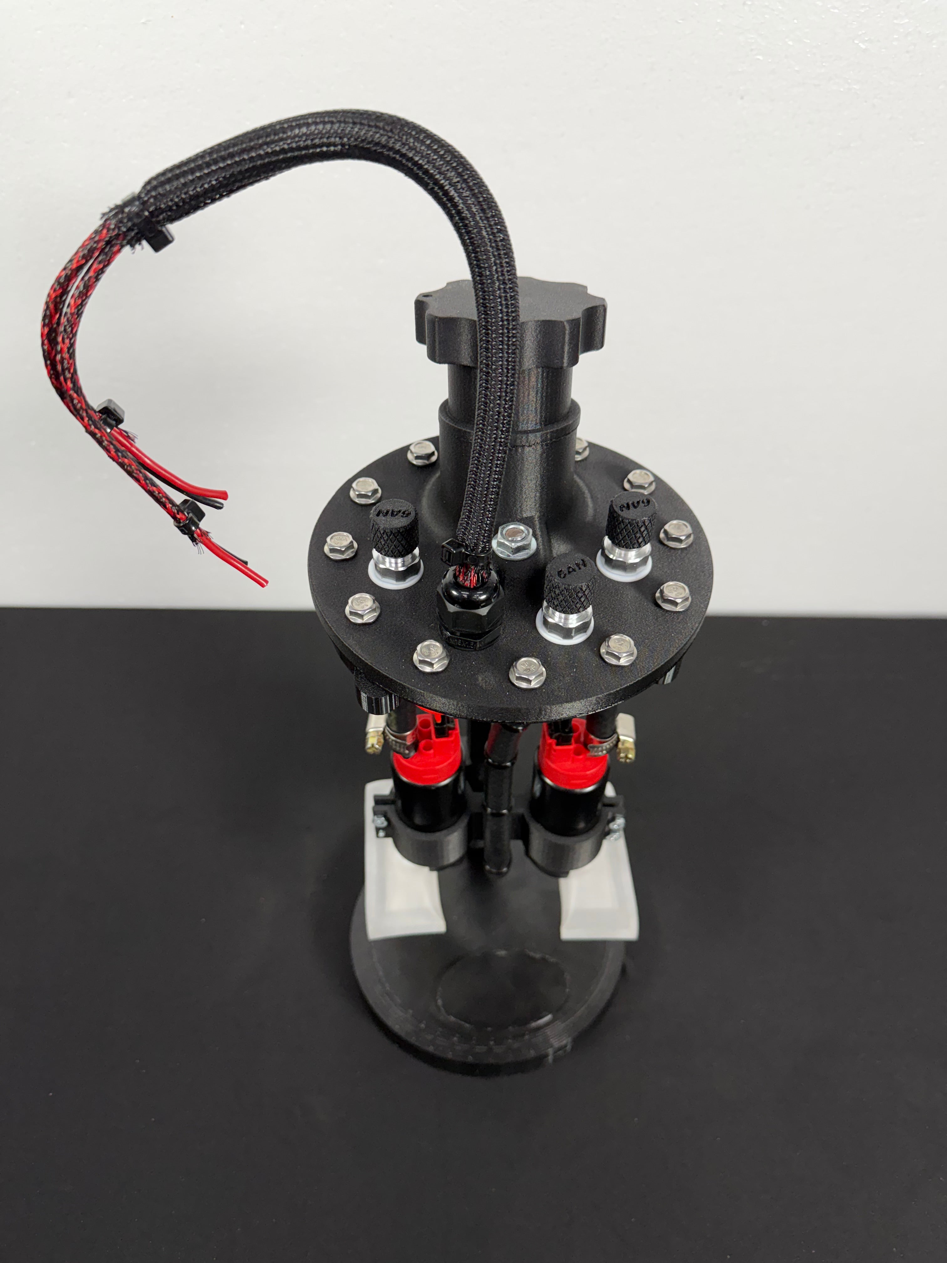 12 Bolt Universal Fuel Cell "Dual" Pump Fuel Hanger -Carbon Fiber 3D Printed