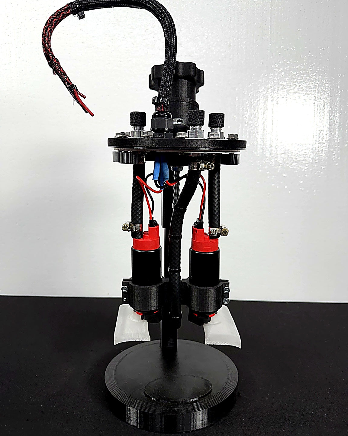 12 Bolt Universal Fuel Cell "Dual" Pump Fuel Hanger -Carbon Fiber 3D Printed